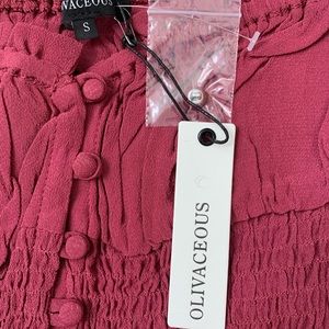 BNWT maroon ruffled crop top